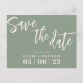 Rustic Green Aankondigingskaart (Voorkant)