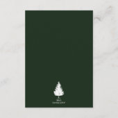 Rustic Green Aerial Forest foto bruiloft details Informatiekaartje (Achterkant)