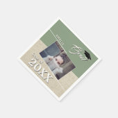 Rustic Green Afstuderen Fotogradatie Partij Servet (Hoek)