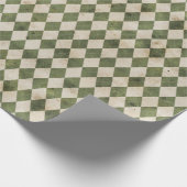 Rustic Green Argyle-patroon Cadeaupapier (Hoek)