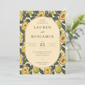 Rustic Green Avocado Border Kaart (Staand voorkant)