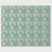 RustIc Green Baby Love Script Baby shower Cadeaupapier (Vlak)