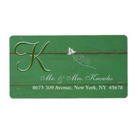 Rustic Green Barn Wood Etiket