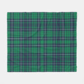 Rustic Green Blue Plaid Fleece Deken (Voorkant (Horizontaal))