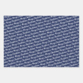 Rustic Green Blue Watch Pset Merry Kerstmis Inpakpapier Vel (Voorkant 2)