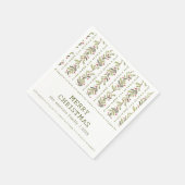 Rustic Green Botanical Christmas Servet (Hoek)