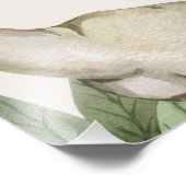 Rustic Green Boys Dinosaur Birthday Welcome Sign Foto Afdruk (Hoek)