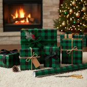 Rustic Green Buffalo Plaid Cadeaupapier
