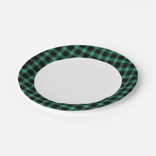 Rustic Green Buffalo Pset Papieren Bordje (Gekanteld)