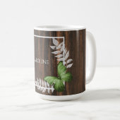 Rustic Green Butterfly - Mok op maat voor koffie (Voorkant rechts)