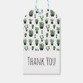 Rustic Green Cactus Desert Pattern Hartelijk dank Cadeaulabel (Voorkant)