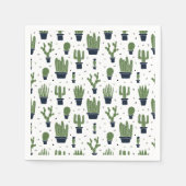 Rustic Green Cactus Desert Pattern Servet (Voorkant)