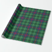 Rustic Green Check Plaid Tartan Cadeaupapier (Uitgerold)