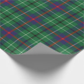 Rustic Green Check Plaid Tartan Cadeaupapier (Hoek)