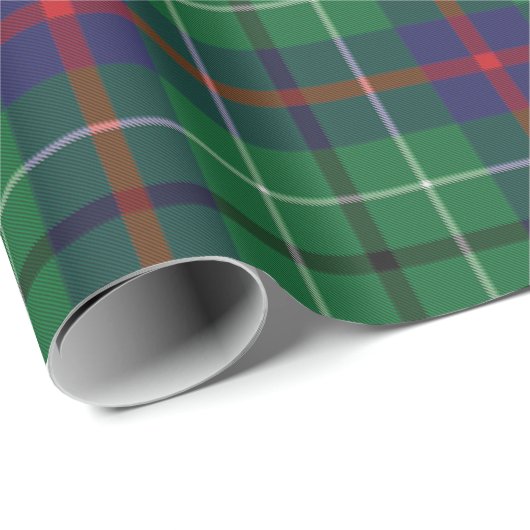 Rustic Green Check Plaid Tartan Cadeaupapier (Rol Hoek)