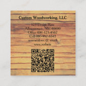 Rustic Green Circular Saw Woodworking Profession S Vierkante Visitekaartje (Achterkant)