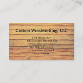 Rustic Green Circular Saw Woodworking Professional Visitekaartje (Achterkant)