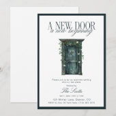 Rustic Green Door New Home Housewarming  Kaart (Voorkant / Achterkant)