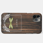 Rustic Green Dragonfly Hoesje-Mate iPhone Case (Achterkant (horizontaal))