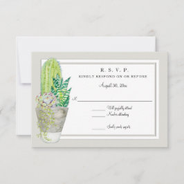 Rustic Green en Gray Urban Cactus Garden RSVP