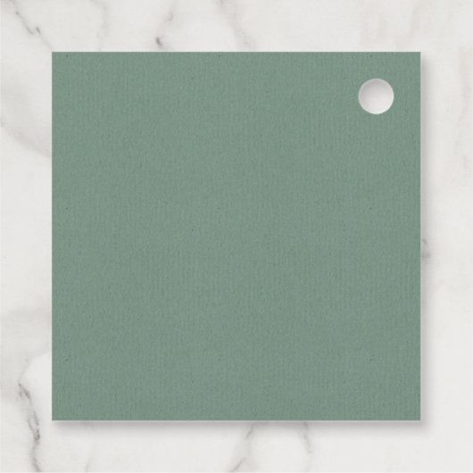 Rustic Green Eucalyptus Fern Foliage Foto Baptisme Bedankjes Labels (Achterkant)