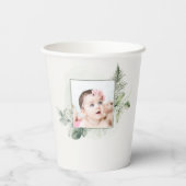 Rustic Green Eucalyptus Fern Foliage Foto Baptisme Papieren Bekers