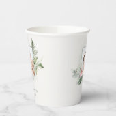 Rustic Green Eucalyptus Fern Foliage Foto Baptisme Papieren Bekers (Links)