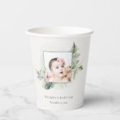 Rustic Green Eucalyptus Fern Foliage Foto Baptisme Papieren Bekers