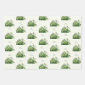 Rustic Green Evergreen Forest Nature Inpakpapier Vel (Voorkant)