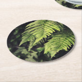 Rustic Green Fern-Onderzetters Ronde Kartonnen Onderzetter (Gebogen)