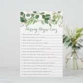 Rustic Green Floral Nursery Rhyme Game (Staand voorkant)