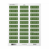 Rustic Green Flourish Return Address Labels (Full Sheet)