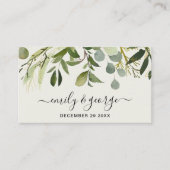RUSTIC GREEN FOLIAGE WATERVERF WEBSITE VISITEKAARTJE (Voorkant)