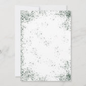 Rustic Green Forest Snowy Winter Wedding Kaart (Achterkant)