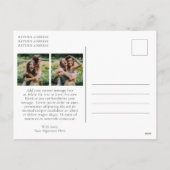 Rustic Green Gingham Arch Foto Moderne Kerst Feestdagenkaart (Achterkant)