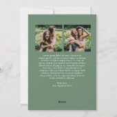 Rustic Green Gingham Arch Foto Moderne Kerst Feestdagenkaart (Achterkant)