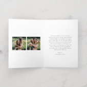 Rustic Green Gingham Arch Foto Moderne Kerst Folie Feestdagenkaart (Binnenlaag)