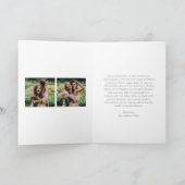 Rustic Green Gingham Arch Foto Moderne Kerst Kaart (Binnen)