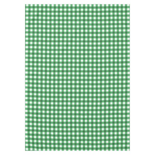 Rustic Green Gingham Controleert patroontablet Tafelkleed (Voorkant)