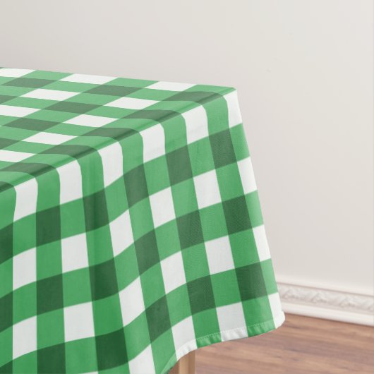 Rustic Green Gingham Controleert patroontablet Tafelkleed (Voorbeeld)
