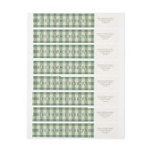 Rustic Green Gingham Kerst Retouradres (Vel)
