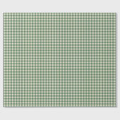 Rustic Green Gingham Modern Kerstmis Cadeaupapier (Vlak)