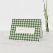 Rustic Green Gingham Modern Kerstmis Folie Feestdagenkaart (Voorkant)