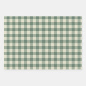 Rustic Green Gingham Modern Kerstmis Inpakpapier Vel (Voorkant 3)