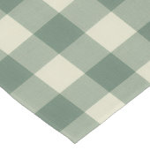 Rustic Green Gingham Modern Kerstmis Korte Tafelloper (Hoek)