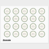 Rustic Green Gingham Modern Kerstmis Ronde Sticker (Vel)