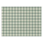 Rustic Green Gingham Modern Kerstmis Tafelkleed (Voorkant (Horizontaal))