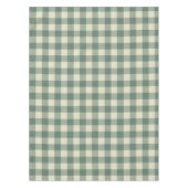 Rustic Green Gingham Modern Kerstmis Tafelkleed (Voorkant)