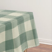 Rustic Green Gingham Modern Kerstmis Tafelkleed (Voorbeeld)
