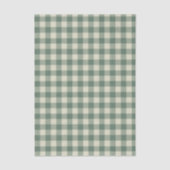 Rustic Green Gingham Modern Kerstmis Tissuepapier (Voorkant)